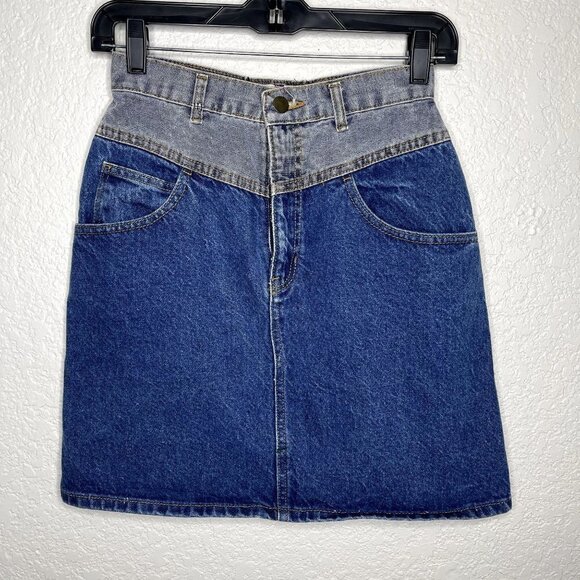 SAM & Max Vintage Denim Skirt Size 7 - Picture 1 of 9
